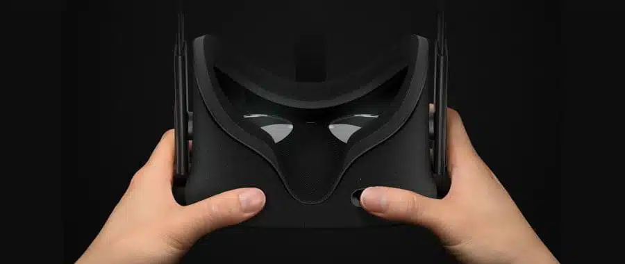 Holding Oculus Rift