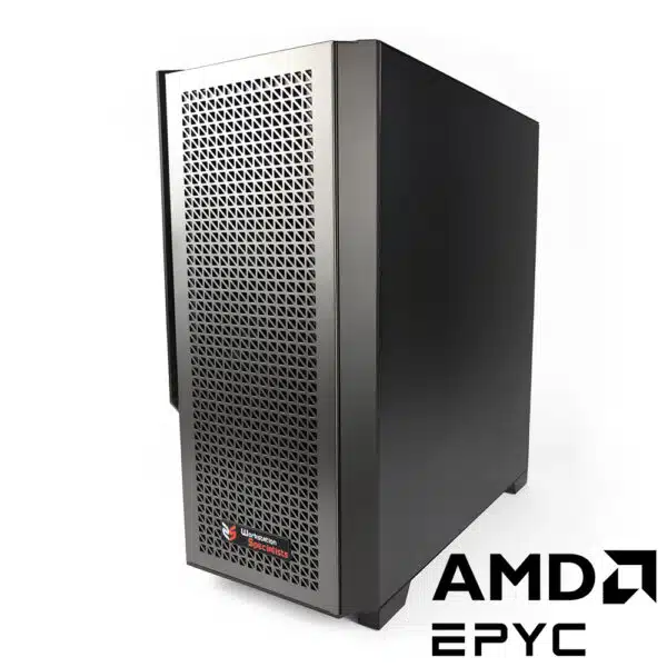 WS AE AMD Epyc Workstation Front Right 4 Logo